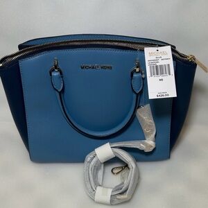 ❤️SOLD❤️ Michael Kors Two-Tone Blue Satchel